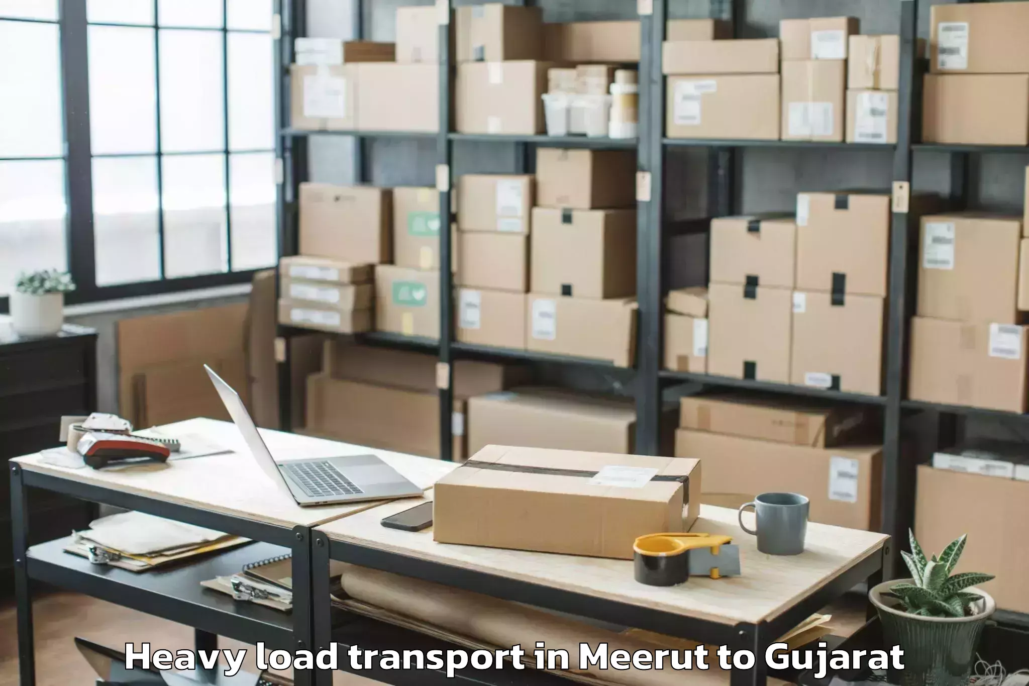 Expert Meerut to Unjha Heavy Load Transport